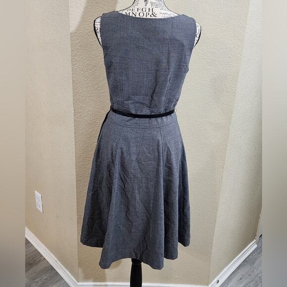 H and M‎ 40s 50s vibes Academia Grey fit n flare dress size 6 - Picture 2 of 7